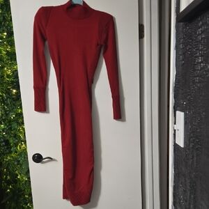 JLUXLABEL Red Long Sleeve Dress